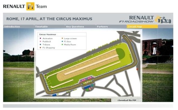 Renault F1 Team: Renault F1 Roadshow v Rimu 17. aprila