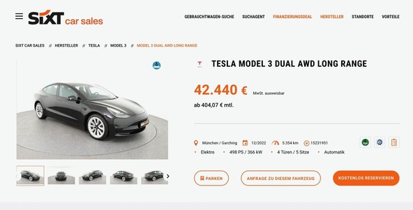 Hertz & Sixt: Priložnost za ljubitelje vozil znamke Tesla