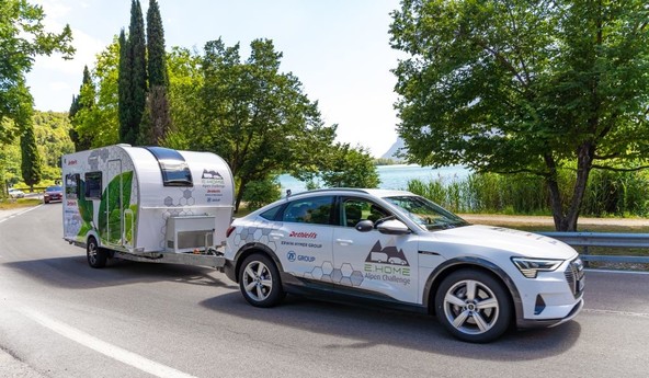 Audi e-tron 55 sportback & Dethleffs e.home coco : Eksperiment s srečnim zaključkom