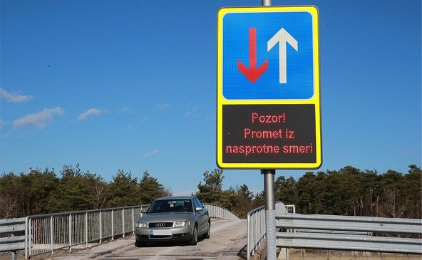 Opozorilni sistem COPS@road: Most med naseljema Trniče – Starše odslej varnejši s sistemom COPS@road