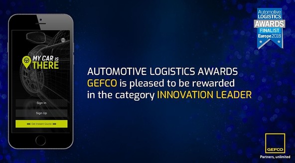 “INNOVATION LEADER/ VODILNI V INOVACIJAH”: GEFCO PREJEL NAGRADO ZA APLIKACIJO “MY CAR IS THERE/ MOJ AVTO JE TAM”
