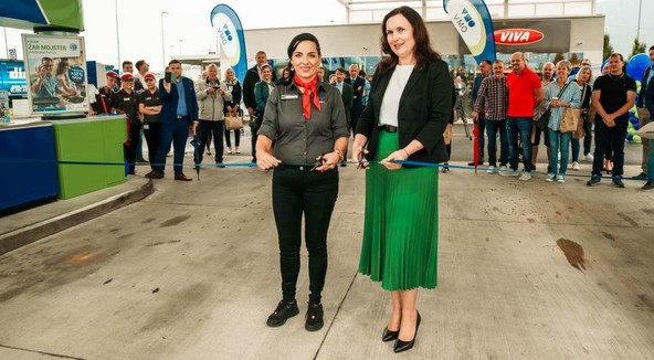 Nov OMV bencinski servis v Mariboru : Uradno otvoritev pospremili z donacijo za varnost mladih v prometu