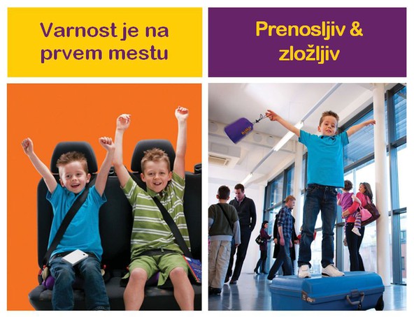 BubbleBum: Prenosljiv, zložljiv in prikupen otroški sedež