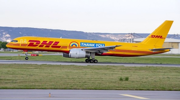 Boeing 757 : DHL Express z letalom izraža hvaležnost