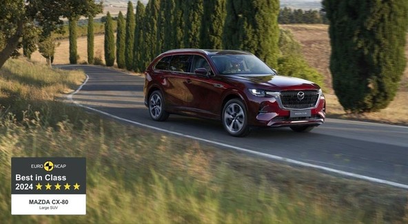 MAZDA CX-80: NAJVARNEJŠI VELIKI SUV V SVOJEM RAZREDU