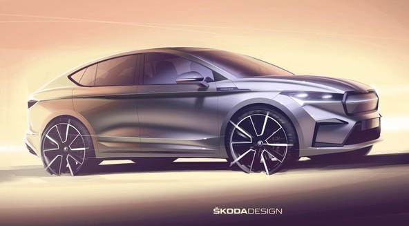 Škoda Enyaq Coupé iV: Oblikovalski skici napovedujeta novi model 