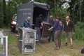 Djurpark Boras na Švedskem: Prvi je že na naši prikolici.