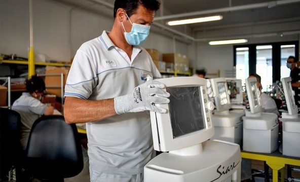 Presežen mejnik v koncernu FCA: Več kot 3.000 ventilatorjev, proizvedenih v Italiji