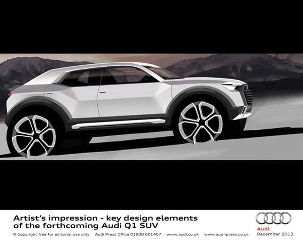 Audi Q1: Napoved novega člana družine modelov Q