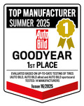 Priznanje revije Auto Bild: GOODYEAR JE PREJEL NAZIV NAJBOLJŠEGA PROIZVAJALCA LETNIH PNEVMATIK