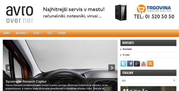 Avto.Over.Net: Prenovljena spletna stran