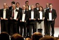 Predstavnica Slovenije je v prvi vrsti, druga z desne proti levi