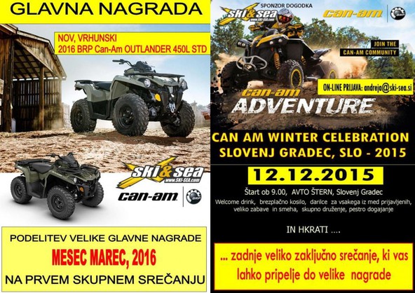 Can-Am Winter Celebration - Slovenj Gradec: Udeležite se srečanja in sodelujte v veliki nagradni igri za novega BRP Can-Am
