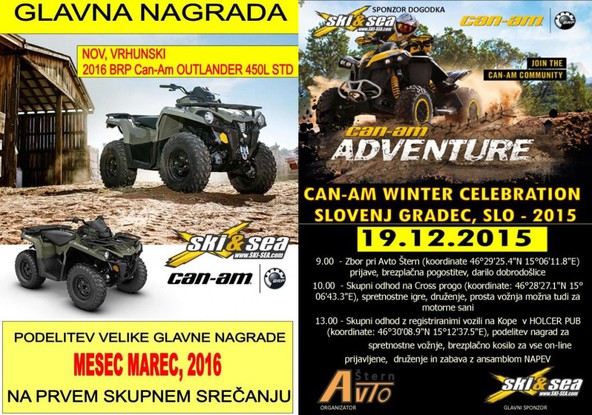 CAN-AM WINTER CELEBRATION 2015: Nov datum srečanja - tradicionalni vikend pred božičem