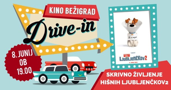 DRIVE-IN KINO: SKRIVNO ŽIVLJENJE HIŠNIH LJUBLJENČKOV: Na DRIVE-IN KINU v soboto simpatičen program za otroke