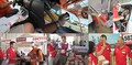 Prevzem Loctite® setov na Henklovi stojnici: Nasser Al-Attiyah – lanski zmagovalec med avtomobilisti  in Marc Coma  lanski zmagovalec med motoristi.