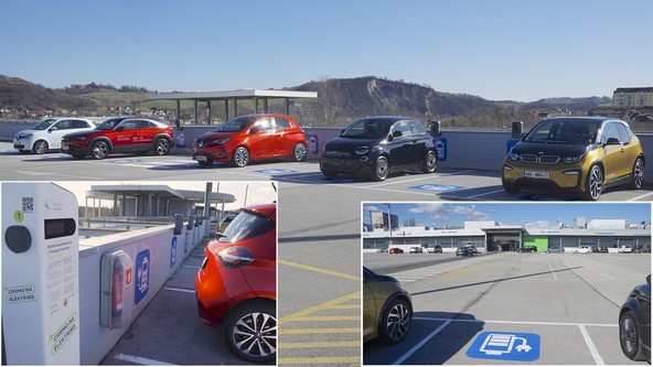 Središče trajnostne mobilnosti v Mariboru: Europark z največ električnimi polnilnicami na enem mestu 