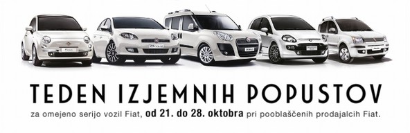 Avto Triglav & Fiat: V Fiatovih salonih poteka teden izjemnih popustov