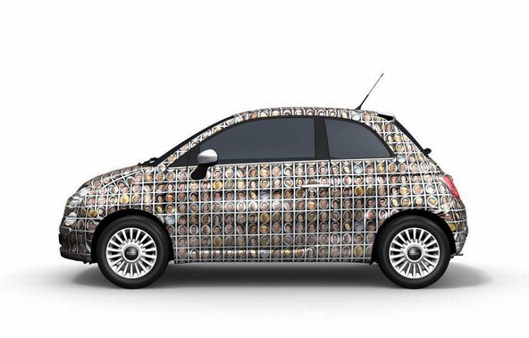 Fiat 500-tisoči: Razstavno vozilo, ustvarjeno od ljudi