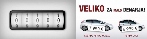 Fiat panda cult in grande punto actual: Veliko za malo denarja