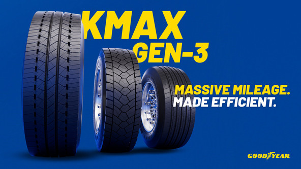 Nova linija Goodyear KMAX GEN-3: Nova generacija tovornih pnevmatik za nižje stroške