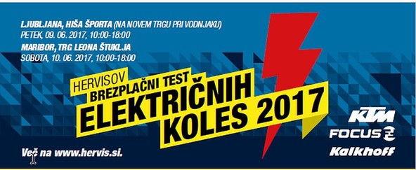 Hervisovi brezplačni testi e-koles: S HERVISOM SE ZAPELJITE V PRIHODNOST NA ELEKTRIČNEM KOLESU