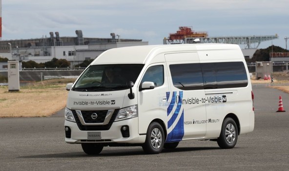 Nissan in DOCOMO: Preizkus tehnologije I2V z uporabo omrežja 5G v vozilu med vožnjo