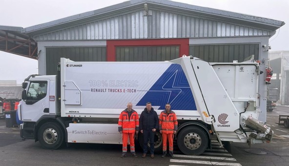 Saubermacher Slovenija : PODJETJE TESTIRALO ELEKTRIČNO SMETARSKO VOZILO