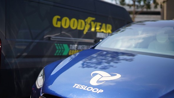 Inteligentne Goodyearove pnevmatike: Namestitev na polavtonomih avtomobilih voznega parka Tesloop