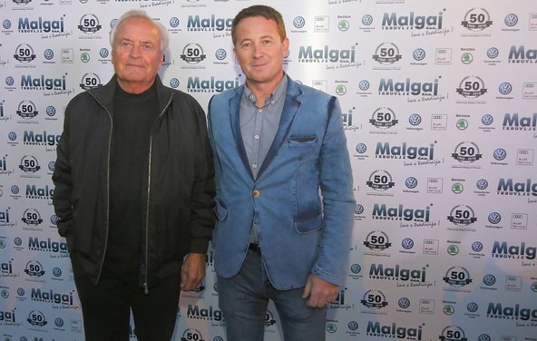 Izvršni direktor podjetja Malgaj Trbovlje Tomaž Benko s Francem Malgajem, ki je podjetje Malgaj Trbovlje ustanovil pred pol stoletja