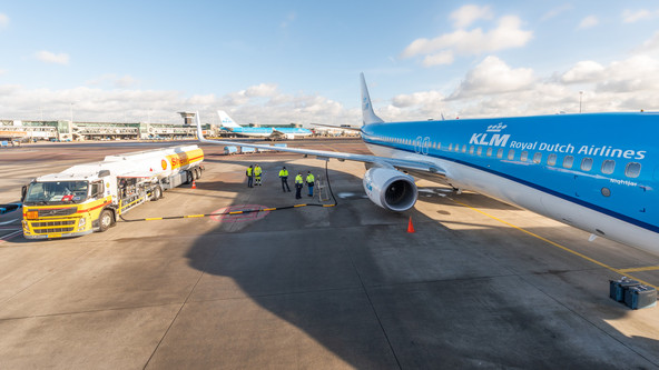 500 litrov porabljenega trajnostnega goriva: KLM prvi na svetu opravil potniški let s trajnostnim gorivom