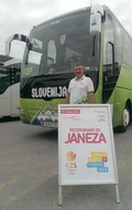 Janez Belej, ponosni voznik slovenske reprezentance z avtobusom MAN Lion s Coach