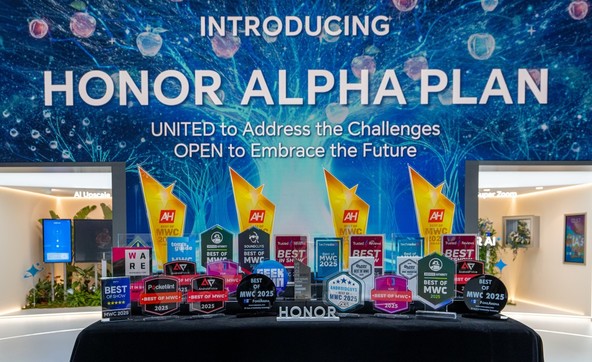 Več kot 50 nagrad za HONOR na MWC 2025: HONOR ALPHA PLAN postavlja nove meje inovacij umetne inteligence