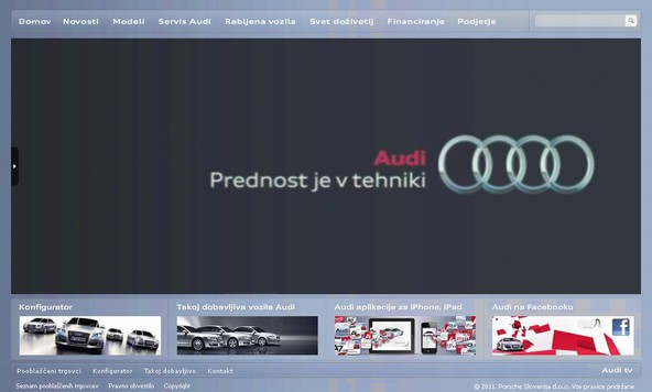 Audi: Nove spletne strani znamke Audi
