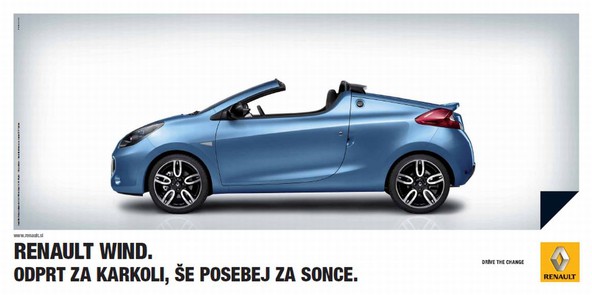 Renault Slovenija: Wind – odprt za sonce, zaprt za dež …