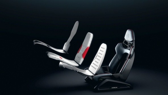 Porsche predstavlja inovativno tehnologijo 3D-tiska : Konceptna študija za individualno prilagoditev sedežev kot v dirkalnikih