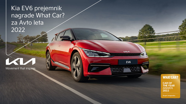 Nagrada revije What Car?: Kia EV6 je skupni zmagovalec izbora za Avto leta 2022 