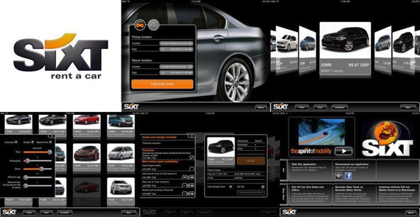 Sixt HD: Sixt nudi rezervacije vozil prek Apple iPada
