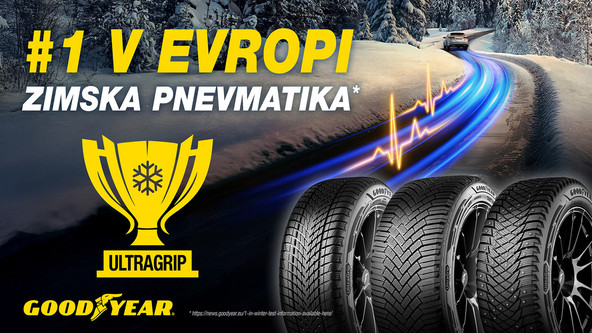 Neodvisna potrditev odličnosti: Goodyear na 1. mestu po zmogljivosti zimskih pnevmatik v Evropi 