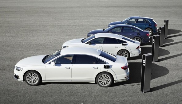 Učinkoviti in močni: Novi modeli priključnih hibridov Audi Q5, A6, A7 in A8