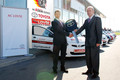 Levo direktor Toyote Lovše Zoran Sodnik, desno direktor marketinga Acroni Jesenic Pavo Ivankovič)
