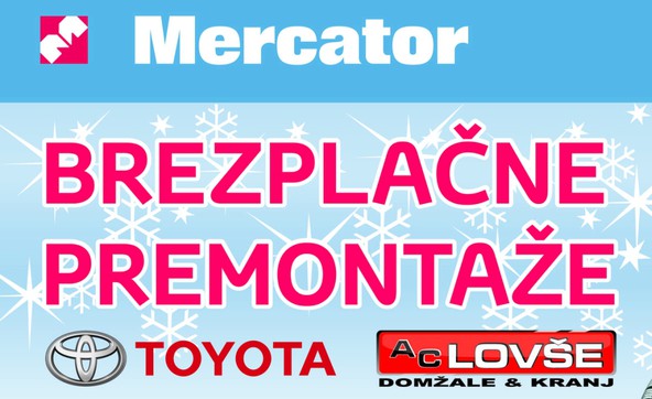 Toyota Lovše in Mercator : V tej jeseni največ brezplačnih premontaž v Sloveniji 