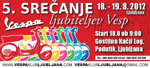Vespa klub Ljubljana: Na Vespa srečanje so vabljeni vsi, lastniki in ljubitelji