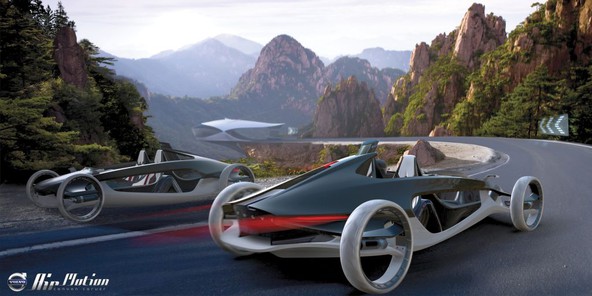 Volvo Air Motion concept: Izjemno lahko in kot školjčna lupina oblikovano vozilo