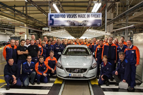 Volvo: Pet milijonov izdelanih vozil v tovarni v Ghentu