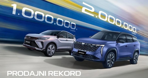 Geely Coolray in Starray: Starray dosegel 2 milijona prodanih vozil, Coolray 1 milijon