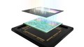 Zložena konfiguracija senzorja SPAD ToF (Zgoraj slikovne pike SPAD, spodaj vezje za obdelavo meritev razdalje)