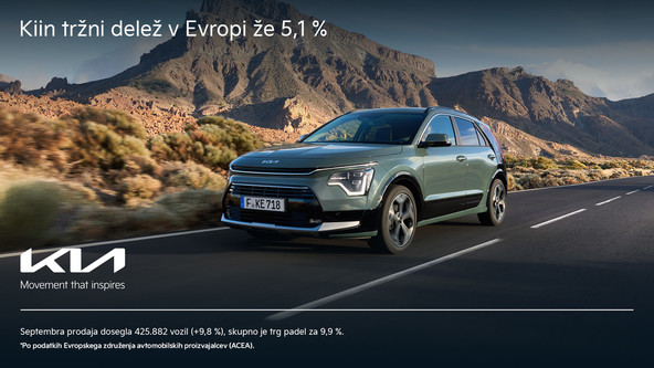 Kiin tržni delež v Evropi že 5,1 %: Kiina prodaja se je v primerjavi z lani povečala za 4,2 % 