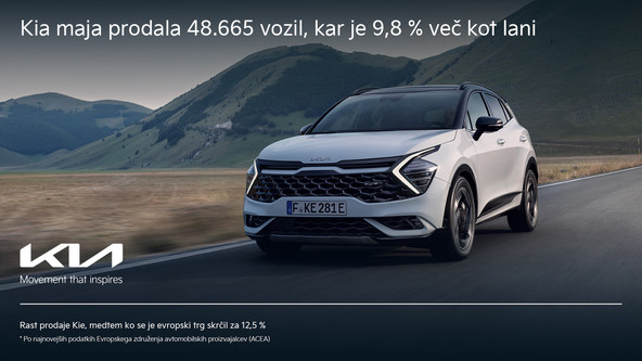 Najnovejši podatki združenja ACEA: KIA maja z 9,8-odstotno rastjo prodaje v Evropi
