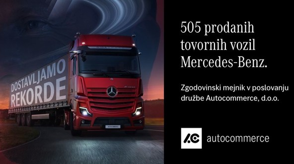 Autocommerce dosegel nov prodajni rekord : Zgodovinski mejnik v prodaji težkih tovornih vozil Mercedes-Benz